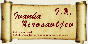 Ivanka Mirosavljev vizit kartica